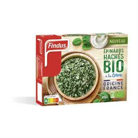 FINDUS Epinards hachés à la crème fraiche Bio 450g