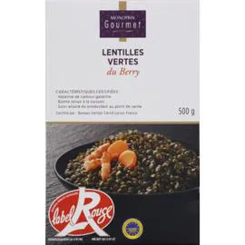 MONOPRIX GOURMET Lentilles vertes du Berry Label rouge 500g