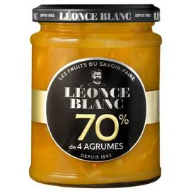 LÉONCE BLANC Confitures aux 4 Agrumes 70% 240g