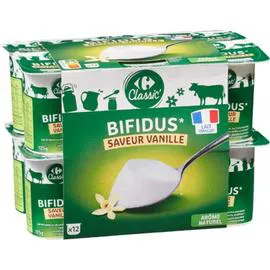 CARREFOUR CLASSIC' Yaourt Bifidus vanille 12x125g