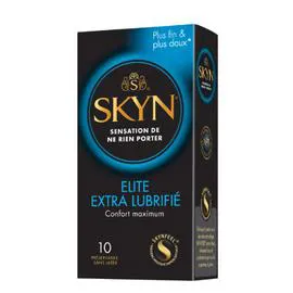 MANIX Préservatifs Sans Latex Plus Fin & Plus Doux Confort Maximum Elite Extra Lubrifié x10