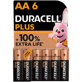 DURACELL Pile Alcaline AA/LR6 1,5V MN1500 Plus x6