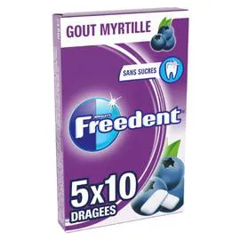 FREEDENT Chewing-gum sans sucres goût Myrtille 70g