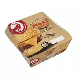 AUCHAN Maxi cheeseburger pur boeuf 195g