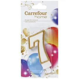 CARREFOUR HOME Bougie anniversaire n° 7 l'unité