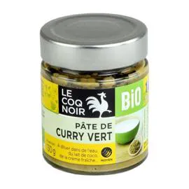 LE COQ NOIR Pâte de curry vert bio 130g