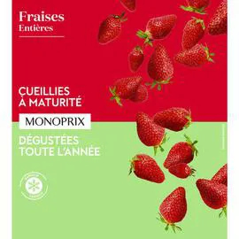 MONOPRIX Fraises entieres surgelées 450g
