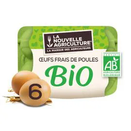 LA NOUVELLE AGRICULTURE Oeufs Bio sans OGM Antibiotiques sans OGM x6
