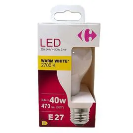 CARREFOUR Ampoule LED Standard 40W E27 WW l'unité