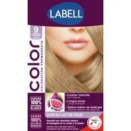 LABELL Crème colorante permanente blond très clair 9 l'unité