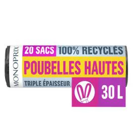 MONOPRIX Sacs poubelle 30 l spécial poubelles hautes l'unité