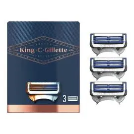 GILLETTE, KING C. Lames De Rasoir Cou x3