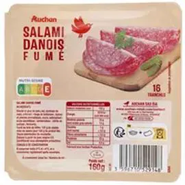 AUCHAN Salami danois fumé 160g