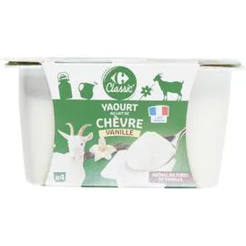 CARREFOUR Yaourt de chèvre vanille 4x115g