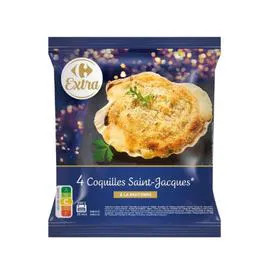 CARREFOUR Coquilles Saint-Jacques cuisinées à la bretonne 4x90g