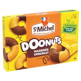 ST MICHEL Gâteaux Doonuts marbrés chocolat 180g