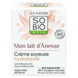 LÉA NATURE, SO'BIO ÉTIC Crème Soyeuse Hydratante Lait d'Anesse 50ml