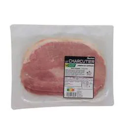 AUCHAN LE CHARCUTIER Jambon cuit supérieur avec couenne 120g