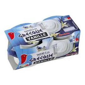 AUCHAN Yaourt à la grecque à la vanille 4x150g