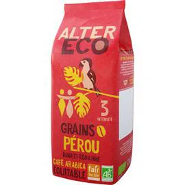ALTER ECO Bio café en grains du Pérou 500g