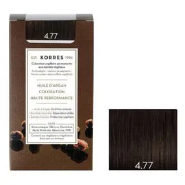 KORRES Coloration Pour Cheveux Haute Performance à Huile d'Argan Châtain naturel 4.77 l'unité