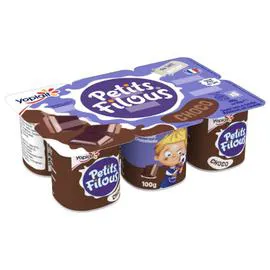 YOPLAIT, PETITS FILOUS Crème dessert chocolat 6x100g