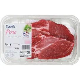 CARREFOUR SIMPL Côte échine de porc sans os 280g