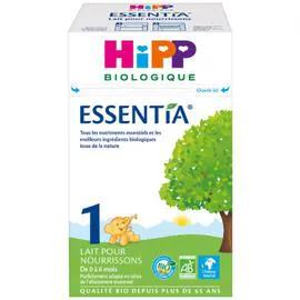 HIPP BIOLOGIQUE Lait bébé en poudre 1er âge 0-6 mois Bio ESSENTIA® 600g