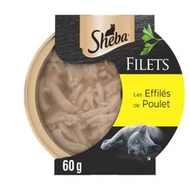SHEBA Pâtée pour chat effilés de Poulet 60g