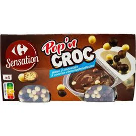 CARREFOUR SENSATION Crèmes dessert billes 3 chocolats 4x117g