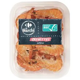 CARREFOUR LE MARCHÉ Crevettes entières cuites ASC 400g