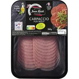 JEAN ROZÉ Carpaccio pur boeuf huile d'olive et basilic 200g