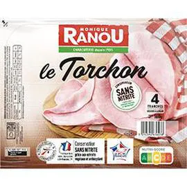 MONIQUE RANOU Jambon Torchon conservation sans nitrite sans couenne 160g