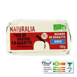 NATURALIA Beurre de Baratte Doux Bio 250g