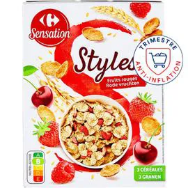 CARREFOUR SENSATION Céréales 3 céréales fruits rouges 300g