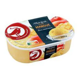 AUCHAN Sorbet mangue avec morceaux 650g