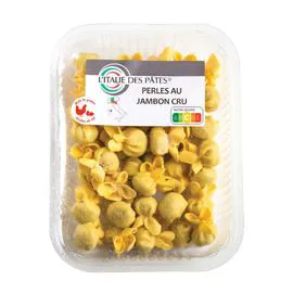 L'ITALIE DES PÂTES Pâtes fraîches perles au jambon cru 250g