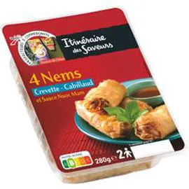 ITINÉRAIRE DES SAVEURS Nems crevette cabillaud et sauce Nuoc mam 280g