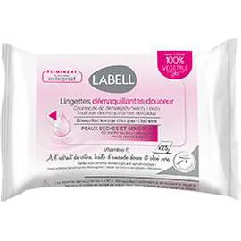 LABELL Lingettes démaquillantes douceur x25 