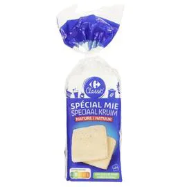 CARREFOUR CLASSIC' Pain de mie nature sans croûte 500g
