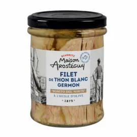 MAISON AROSTÉGUY Filet de thon blanc germon à l'huile d'olive 140g