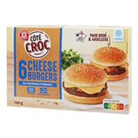 MARQUE REPÈRE, CÔTÉ CROC Cheeseburgers x6 780g