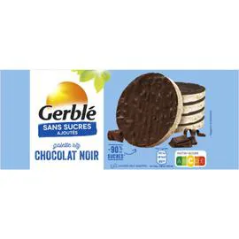 GERBLÉ Galette riz chocolat noir s/sucres ajoutés 130,4g