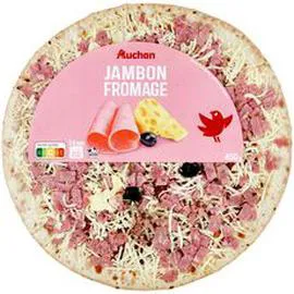 AUCHAN Pizza au jambon et au fromage 450g