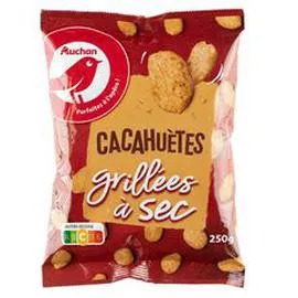 AUCHAN Cacahuètes grillées à sec 250g