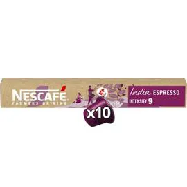 NESCAFÉ, FARMERS ORIGINS Capsules de café India Espresso intensité 9 x10