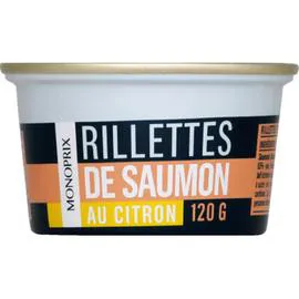 MONOPRIX Rillettes de saumon au citron 120g