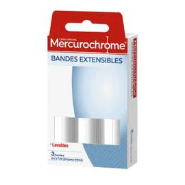 MERCUROCHROME Bande extensible lavable x3