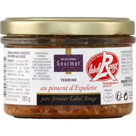 MONOPRIX GOURMET Terrine au piment d'Espelette Label Rouge 180g