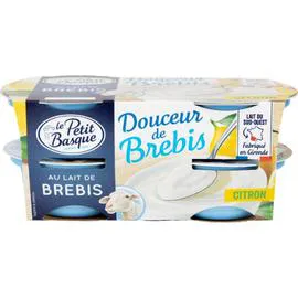 LE PETIT BASQUE Yaourt de brebis citron 4x100g